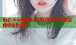 糖心vlog破解版全功能免费体验高清视频制作教程