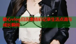 糖心vlog日历表精彩记录生活点滴与成长瞬间