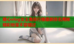 糖心vlog女主角排行榜最新排名揭秘精彩纷呈不容错过