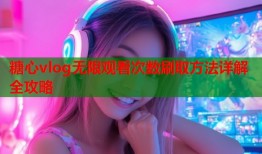 糖心vlog无限观看次数刷取方法详解全攻略