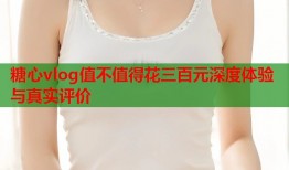 糖心vlog值不值得花三百元深度体验与真实评价