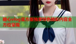 糖心vlog官方版独家特色精彩内容全方位呈现