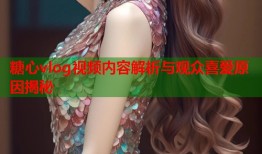 糖心vlog视频内容解析与观众喜爱原因揭秘