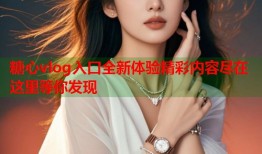 糖心vlog入口全新体验精彩内容尽在这里等你发现