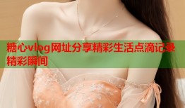 糖心vlog网址分享精彩生活点滴记录精彩瞬间