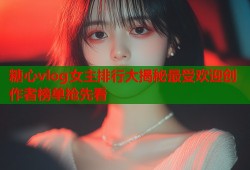 糖心vlog女主排行大揭秘最受欢迎创作者榜单抢先看