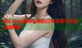 糖心vlog美丽主播的日常分享与生活点滴揭秘